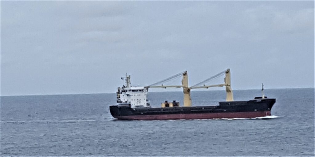 Cargo Ship View from Hotel Barmoi